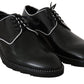 Elegant Black Leather Derby Dress Shoes