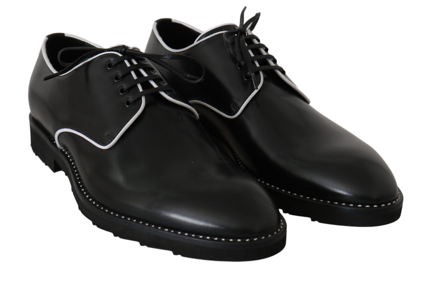 Eleganti scarpe derby in pelle nera