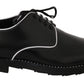 Elegant Black Leather Derby Dress Shoes