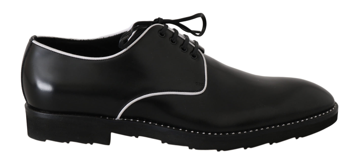 Eleganti scarpe derby in pelle nera