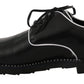 Elegant Black Leather Derby Dress Shoes