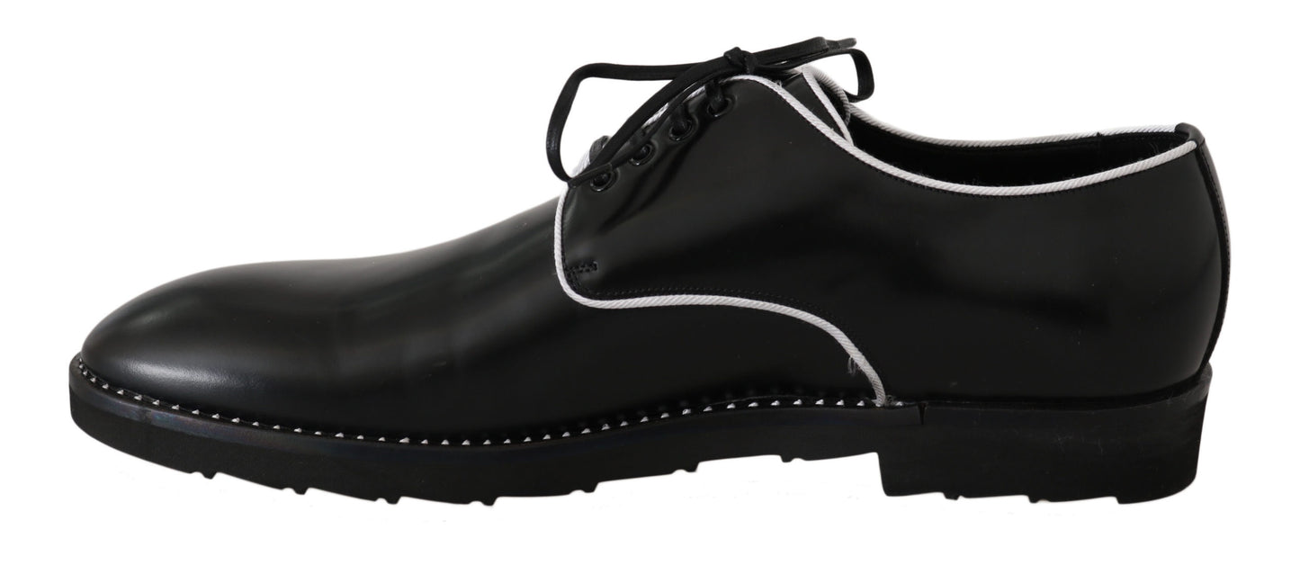 Eleganti scarpe derby in pelle nera