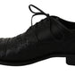 Elegant Black Leather Derby Wingtip Dress Shoes