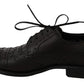 Elegante bordeauxrote Derby-Schuhe mit Flügelkappe