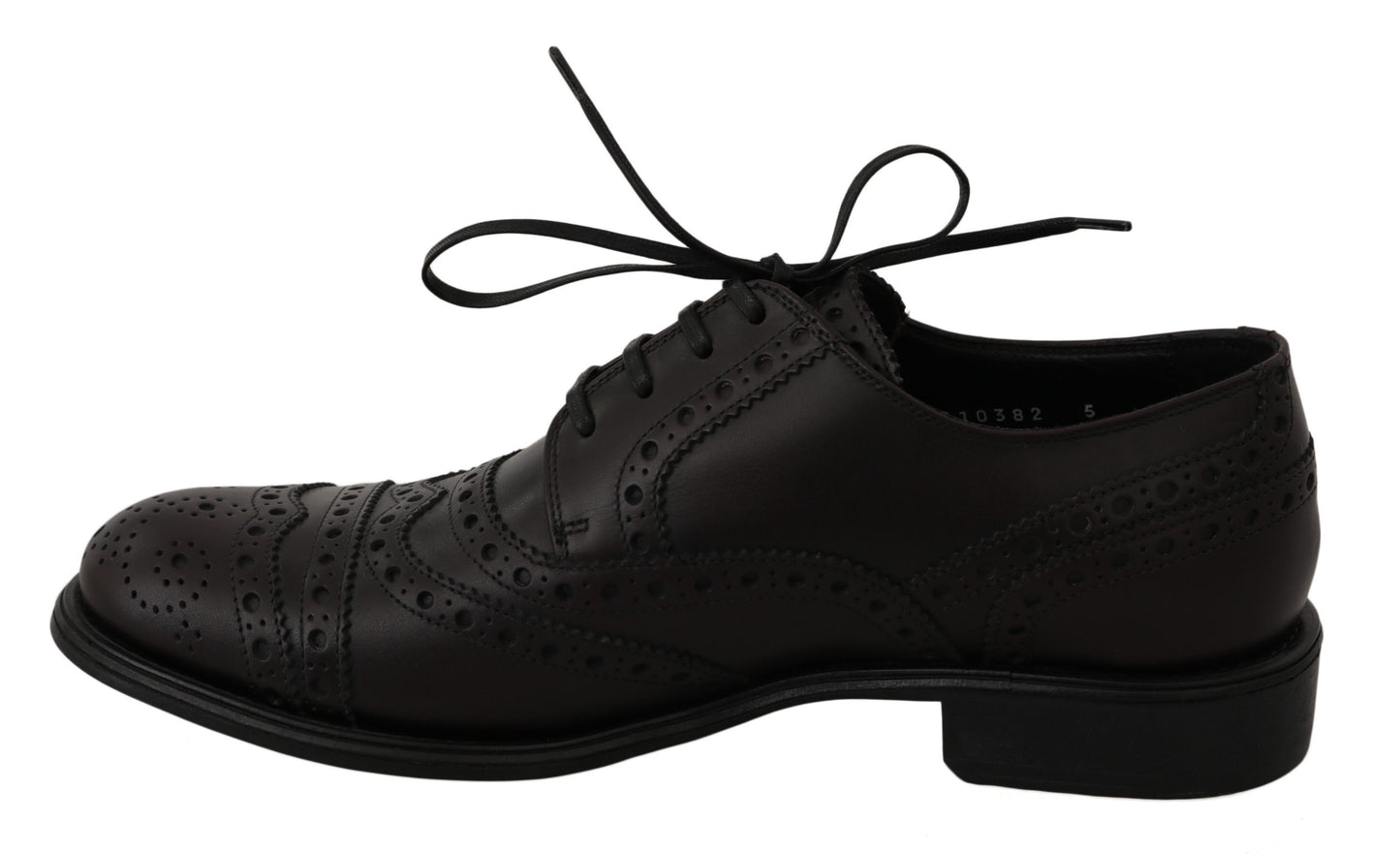 Elegante bordeauxrote Derby-Schuhe mit Flügelkappe