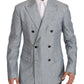 Elegante Blazer Doppiopetto Azzurro Chiaro