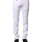 Dolce & Gabbana White Cotton Skinny Men Denim Jeans
