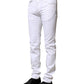Dolce & Gabbana White Cotton Skinny Men Denim Jeans