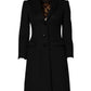 Dolce & Gabbana Black Wool Long Sleeves Trench Coat Jacket