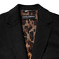 Dolce & Gabbana Black Wool Long Sleeves Trench Coat Jacket