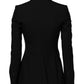 Dolce & Gabbana Black Wool Single Breasted Coat Jacket