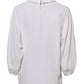 Dolce & Gabbana White Ruffled Neckline Blouse Pullover Top