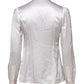 Dolce & Gabbana White Ascot Collar Long Sleeve Blouse Top
