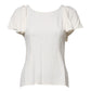 Dolce & Gabbana White Round Neck Short Sleeves Blouse Top