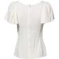Dolce & Gabbana White Round Neck Short Sleeves Blouse Top
