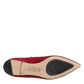 Prosperine Red Gold Studded Pointed Toe Ballet Flats Shoes