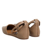 Max Mara Beige Leather Pointed Toe Sandals Ballet Flat Shoes