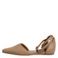 Max Mara Beige Leather Pointed Toe Sandals Ballet Flat Shoes