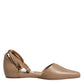 Max Mara Beige Leather Pointed Toe Sandals Ballet Flat Shoes