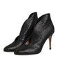 Gianvito Rossi Metallic Black Pump Stiletto Heels Shoes
