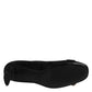 DEL CARLO Black Suede Leather Slip On High Heels Pump Shoes
