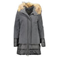 Yes Zee Gray Polyester Jackets & Coat