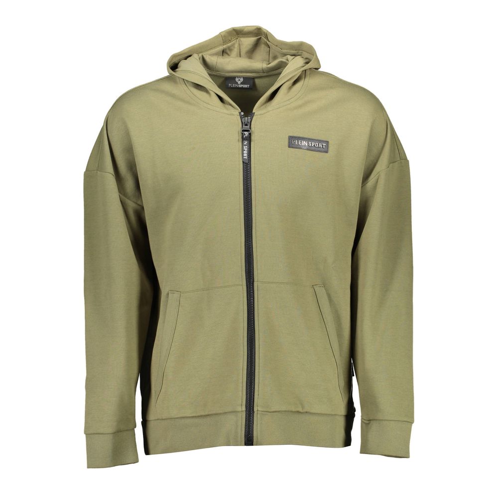 Plein Sport Green Cotton Sweater