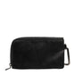 Dolce & Gabbana Black Nylon Logo Plaque Keyring Pouch Clutch Bag