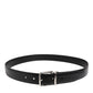 Dolce & Gabbana Black Classic Leather Metal Buckle Belt