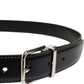 Dolce & Gabbana Black Classic Leather Metal Buckle Belt