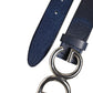 Dolce & Gabbana Blue Classic Silver Metal DG Logo Buckle Belt