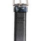 Dolce & Gabbana Black Classic Leather Silver Tone Buckle Belt