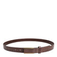 Dolce & Gabbana Brown Calf Leather Antique Buckle Belt