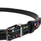 Dolce & Gabbana Black Sequin Embellished Metal Buckle Belt