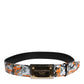 Dolce & Gabbana Multicolor Camouflage Metal Logo Buckle Belt