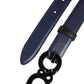 Dolce & Gabbana Blue Leather Classic Metal DG Logo Buckle Belt