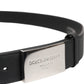 Dolce & Gabbana Black Leather Classic Metal Logo Buckle Belt