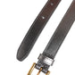 Dolce & Gabbana Silver Logo Engraved Metal Waist Buckle Belt