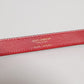 Dolce & Gabbana Red Logo Engraved Metal Waist Buckle Belt