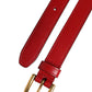 Dolce & Gabbana Red Logo Engraved Metal Waist Buckle Belt