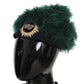 Elegant Emerald Cashmere Cloche Cap