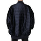 Dolce & Gabbana Dark Blue Quilted Full Zip Bomber Jacket