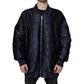 Dolce & Gabbana Dark Blue Quilted Full Zip Bomber Jacket