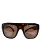 Dolce & Gabbana Dark Brown Havana DG4398F Square Frame Eyewear Sunglasses