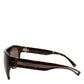 Dolce & Gabbana Dark Brown Havana DG4398F Square Frame Eyewear Sunglasses