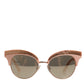 Dolce & Gabbana Pink Gold Mirrored Cat Eye DG6109 Sequined Sunglasses
