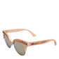 Dolce & Gabbana Pink Gold Mirrored Cat Eye DG6109 Sequined Sunglasses