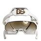 Dolce & Gabbana White Acetate Next Generation Mask Eyewear Sunglasses