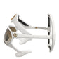 Dolce & Gabbana White Acetate Next Generation Mask Eyewear Sunglasses