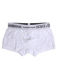 Dolce & Gabbana White Cotton Stretch Regular Boxer Underwear